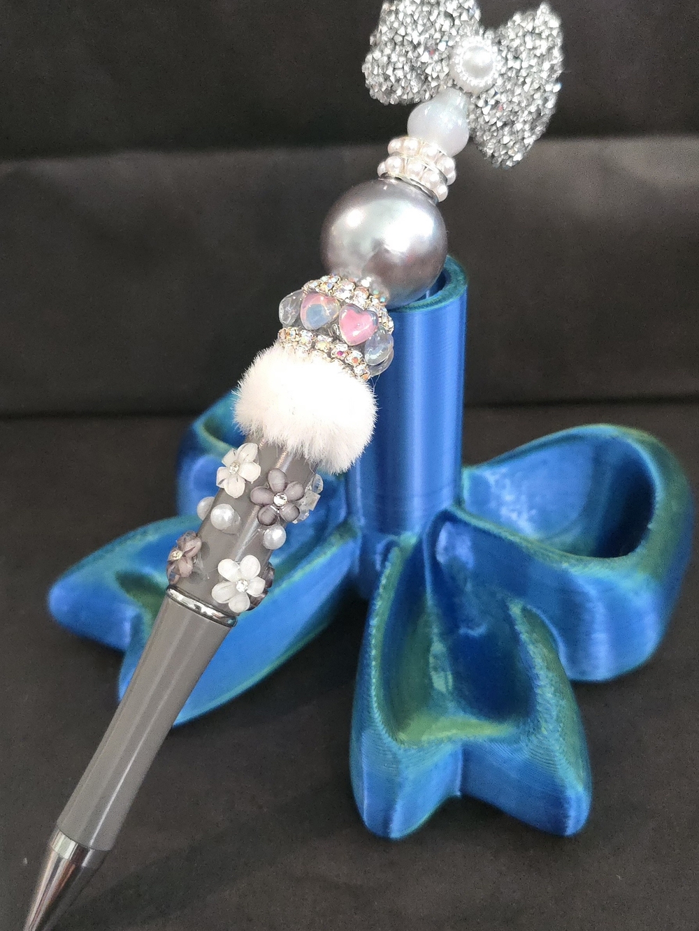 Glam Floral Jeweled Pen